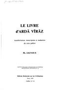 Cover of: Le livre d'Ardā Vīrāz
