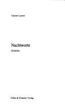 Cover of: Nachtworte: Gedichte