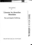 Cover of: Literatur im deutschen Mittelalter: eine poetologische Einführung
