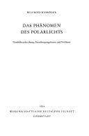 Cover of: Das Phänomen des Polarlichts: Geschichtsschreibung, Forschungsergebnisse und Probleme