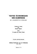 Textes économiques néo-sumériens de l'Université de Syracuse by Marcel Sigrist, David I. Owen