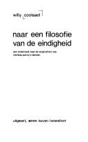 Cover of: Naar een filosofie van de eindigheid: een onderzoek naar de originaliteit van Merleau-Ponty's denken