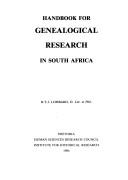 Cover of: Handbook for genealogical research in South Africa by Roelof Theunis Johannes Lombard
