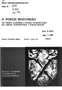 Cover of: O poezji rosyjskiej: od piésni ludowej i poezji staroruskiej do liryki nowożytnej i współczesnej : księga pamiątkowa Sesji Naukowej "Dziesięć Wieków Rozwoju Form Wypowiedzi Poetyckiej w Literaturze Rosyjskiej", Kraków, dnia 12-14 stycznia 1979 r.