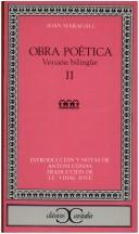 Cover of: Obra poética by Joan Maragall, Joan Maragall