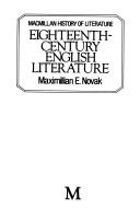 Cover of: Eighteenth-century english literature by Maximillian E. Novak
