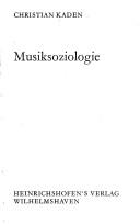 Cover of: Musiksoziologie