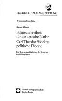 Politische Freiheit für die deutsche Nation by Rainer Schöttle