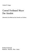 Cover of: Conrad Ferdinand Meyer: das Amulett : historische Novellistik auf der Schwelle zur Moderne