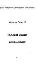 Cover of: Federal court: judicial review