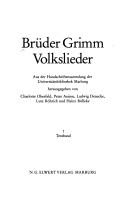 Cover of: Brüder Grimm, Volkslieder: aus der Handschriftensammlung der Universitatsbibliothek Marburg