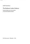 The Bedouin Arabic dialects cover