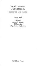 Cover of: Schriften und Briefe by Georg Christoph Lichtenberg
