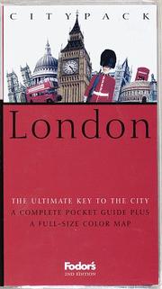 Cover of: Citypack London by Fodor's
