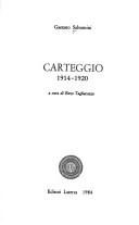 Cover of: Carteggio, 1914-1920
