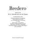 Bredero by Maria A. Schenkeveld-Van der Dussen