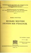 Cover of: Richard Meisters System der Pädagogik