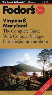 Cover of: Fodor's Virginia & Maryland, 5th Edition by Fodor's