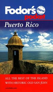 Cover of: Fodor's Pocket Puerto Rico: The Best of the Island with Historic Old San Juan (Fodor's Pocket Puerto Rico)