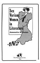Cover of: Sex variant women in literature by Jeannette H. Foster