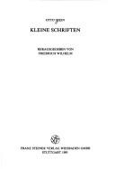 Cover of: Kleine Schriften by Otto Stein