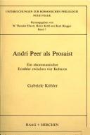 Andri Peer als Prosaist by Gabriele Köhler