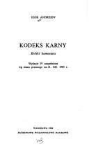 Cover of: Kodeks karny: krótki komentarz