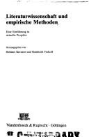 Cover of: Literaturwissenschaft und empirische Methoden: eine Einführung in aktuelle Projekte