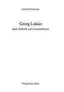Cover of: Georg Lukács by Gerhard Pasternack