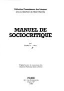 Cover of: Manuel de sociocritique. by Pierre V. Zima