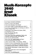 Cover of: Ernst Křenek