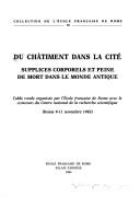 Cover of: Du châtiment dans la cité by table ronde organisée par l'École française de Rome ; avec le concours du centre national de la recherche scientifique.