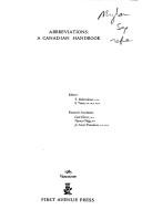 Cover of: Abbreviations, a Canadian handbook by T. Dobroslavić