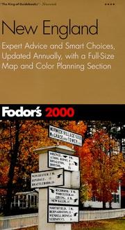 Cover of: Fodor's New England 2000 by Fodor's