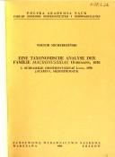 Cover of: Eine taxonomische Analyse der Familie Macronyssidae Oudemans, 1936, I. Subfamilie Ornithonyssinae Lange, 1958 (Acarina, Mesostigmata)
