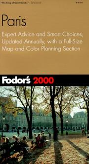 Cover of: Fodor's Paris 2000