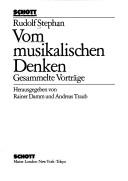 Cover of: Vom musikalischen Denken: Gesamnette Vorträge