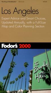 Cover of: Fodor's Los Angeles 2000: Expert Advice and Smart Choices, Updated Annually, with a Full-Size Map and Colo r Planning Section (Fodor's Gold Guides)