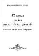 Cover of: El exceso en las causas de justificación: estudio del artículo 35 del Código penal