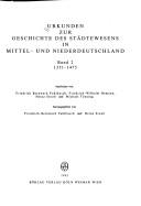 Cover of: Urkunden zur Geschichte des Städtewesens in Mittel- und Niederdeutschland