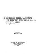 Cover of: II Simposio Internacional de Lengua Española (1981)