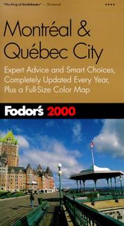 Cover of: Fodor's Montreal & Quebec City 2000