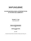 Mapungubwe by Elizabeth A. Voigt