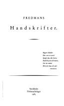 Cover of: Fredmans handskrifter
