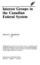 Cover of: Interest groups in the Canadian federal system
