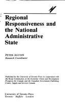 Cover of: Regional responsiveness and the national administrative state