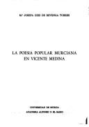 Cover of: poesía popular murciana en Vicente Medina