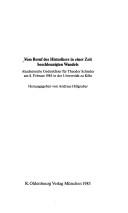 Cover of: Vom Beruf des Historikers in einer Zeit beschleunigten Wandels: Akademische Gedenkfeier für Theodor Schieder am 8. Februar 1985 in der Universität zu Köln