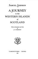 Cover of: A Journey to the Western Islands of Scotland by Samuel Johnson