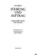 Cover of: Führung und Auftrag by Josef Klaus